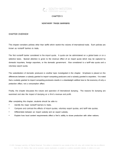 CHAPTER 5 NONTARIFF TRADE BARRIERS CHAPTER