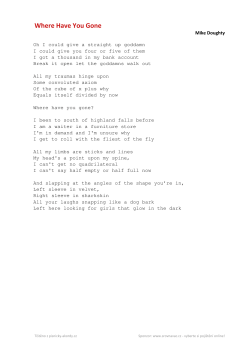 Mike Doughty Where Have You Gone - pisnicky