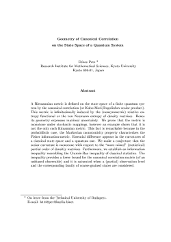 Geometry of Canonical Correlation on the State Space of a Quantum