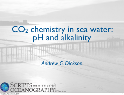 Andrew Dickson: pH and Alkalinity
