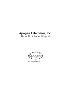 Apogee Enterprises, Inc. - Investor Relations Solutions