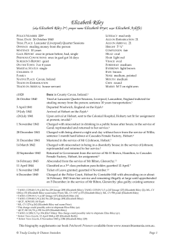 Elizabeth Riley - Research Tasmania