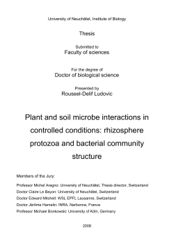 Plant and soil microbe interactions in controlled