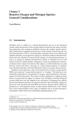 Reactive Oxygen and Nitrogen Species