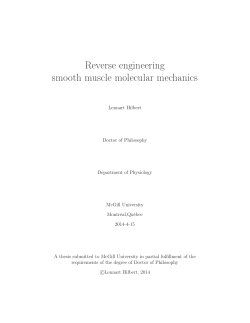 Reverse engineering smooth muscle molecular