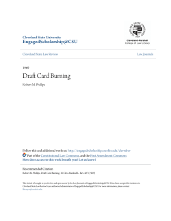 Draft Card Burning - EngagedScholarship@CSU