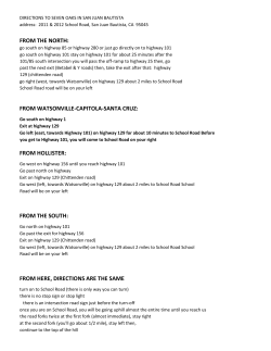 to directions to Seven Oaks-San Juan