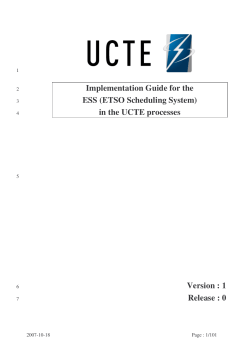 Implementation Guide for the - Entso-e