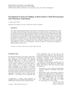 Development of transverse ridges on rock glaciers: field