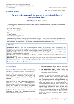 An innovative approach for manual preparation of slides of compact
