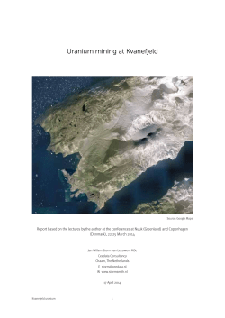Uranium mining at Kvanefjeld