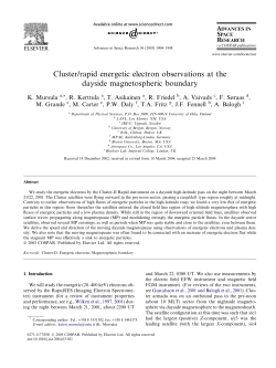 Cluster/rapid energetic electron observations at the dayside