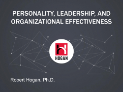 PERSONALITY, LEADERSHIP, AND ORGANIZATIONAL