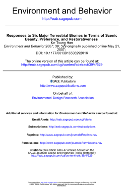 Environment and Behavior