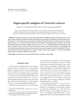 Organ-specific antigens of Clonorchis sinensis