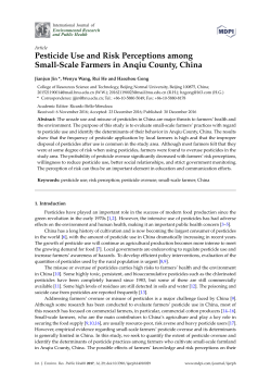 Pesticide Use and Risk Perceptions among Small