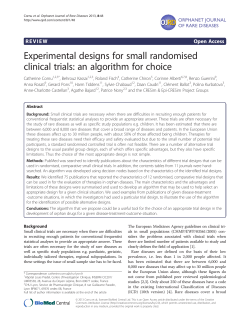 Experimental designs for small randomised clinical trials: an