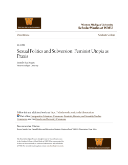 Sexual Politics and Subversion: Feminist Utopia as Praxis