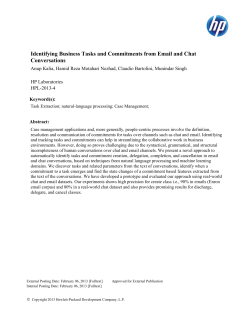 Identifying Business Tasks and Commitments from Email