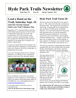 Hyde Park Trails Newsletter