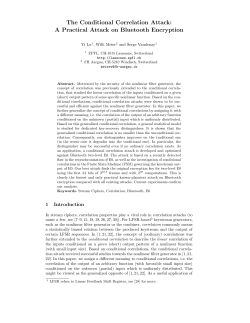 The Conditional Correlation Attack: A Practical Attack on Bluetooth