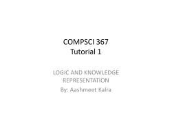 COMPSCI 367 Tutorial 1
