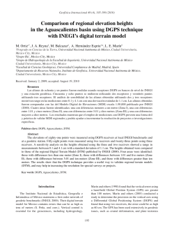 Comparison of regional elevation heights in the