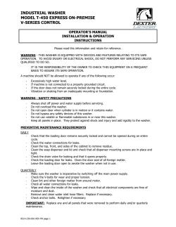 INDUSTRIAL WASHER MODEL T-450 EXPRESS ON