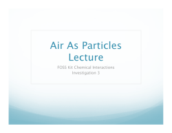 Air As Particles Lecture