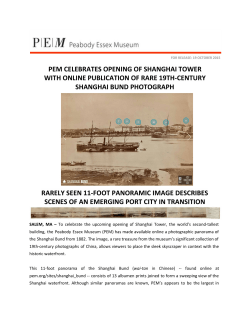 press release - Peabody Essex Museum
