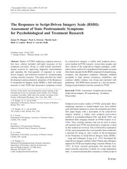 The Responses to Script-Driven Imagery Scale (RSDI)