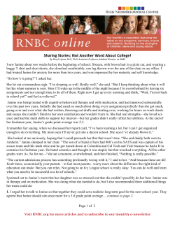 Not Another Word About College RNBC.org Newsletter