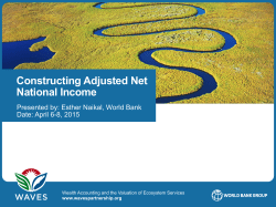 Constructing Adjusted Net National Income