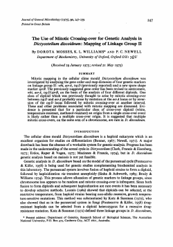 The Use of Mitotic Crossing-over for Genetic Analysis