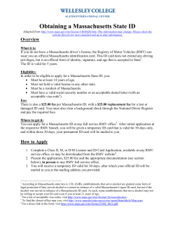 Obtaining a Massachusetts State ID