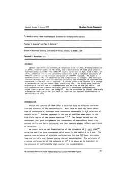 Methyl and methylene protons of dihydrouridine 17 (hU), 6