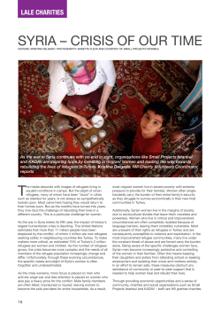 Read about the Syrian Crisis and Strategies for Support featuring