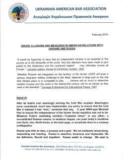 Read Entire Article in PDF - Ukrainian American Bar Association
