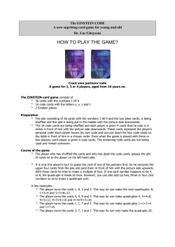 HOW TO PLAY THE GAME?