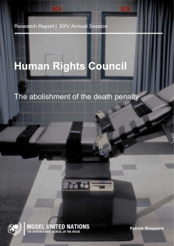 The abolishment of the death penalty