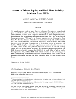 Access to Private Equity and Real Firm Activity