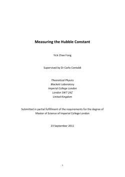 Measuring the Hubble Constant