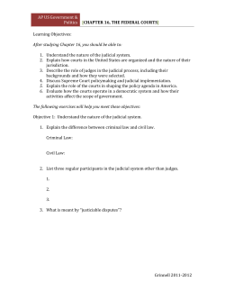 Chapter 16, the Federal courts