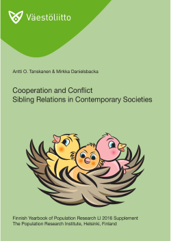 Cooperation and Conflict Sibling Relations in