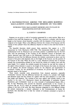 A mathematician among the molasses barrels