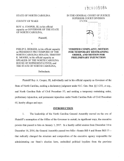 SB 68 Complaint 17-CVS-5084