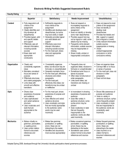 EIU writing rubric
