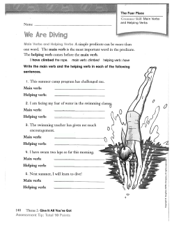 I&pound;:~in Verbs Q~~d Helping Ve~`bs A simple predicate can be more
