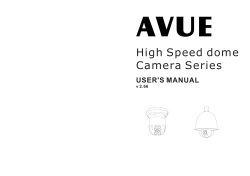 PTZPZ7M High Speed Dome Camera Series User`s Manual v 2.66
