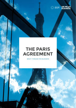 The Paris Agreement - Sustainable Energy for All